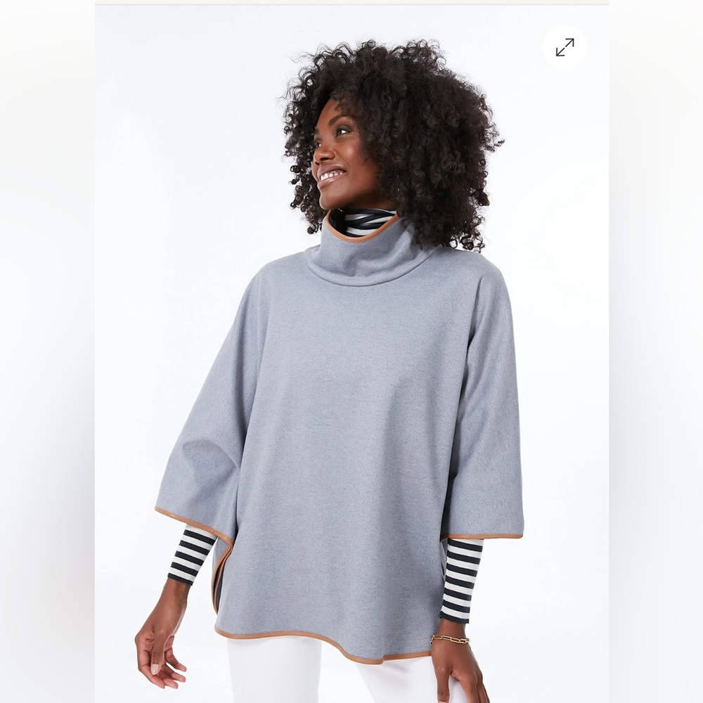Tuckernuck Leather-trimmed Poncho, NWT